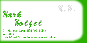 mark wolfel business card